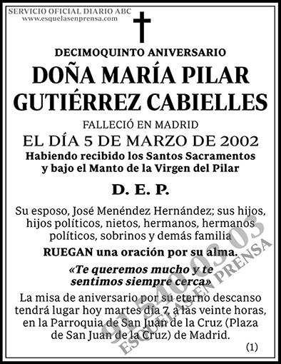 María Pilar Gutiérrez Cabielles